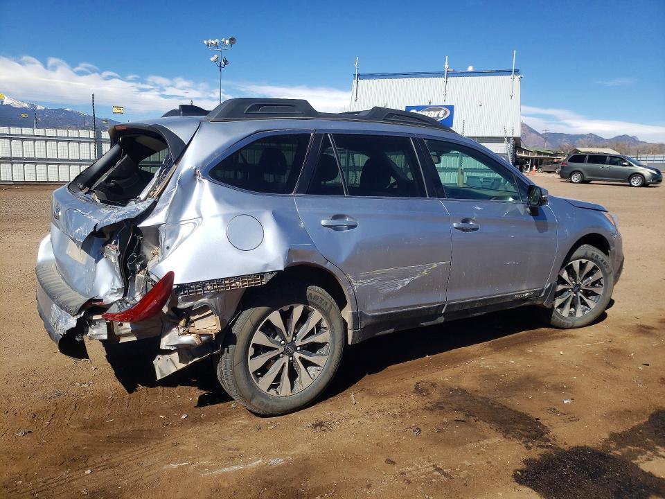 2016 Subaru Outback VIN 4S4BSBNC9G3222686 COPART salvage auction — REAR END, CO - SALVAGE TITLE, sold $2,050 on 2026-08-03 (photo 3)