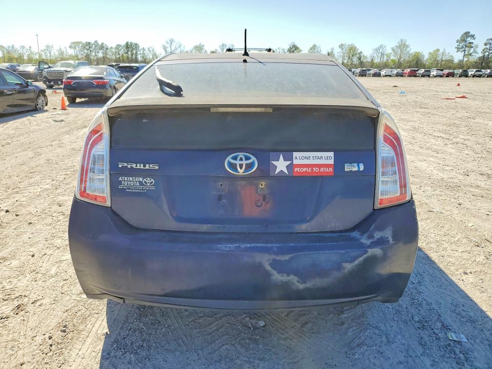 2013 Toyota Prius VIN JTDKN3DU5D1644442 COPART salvage auction — NORMAL WEAR, Tx - Certificate Of Title, sold $800 on 2026-07-31 (photo 6)