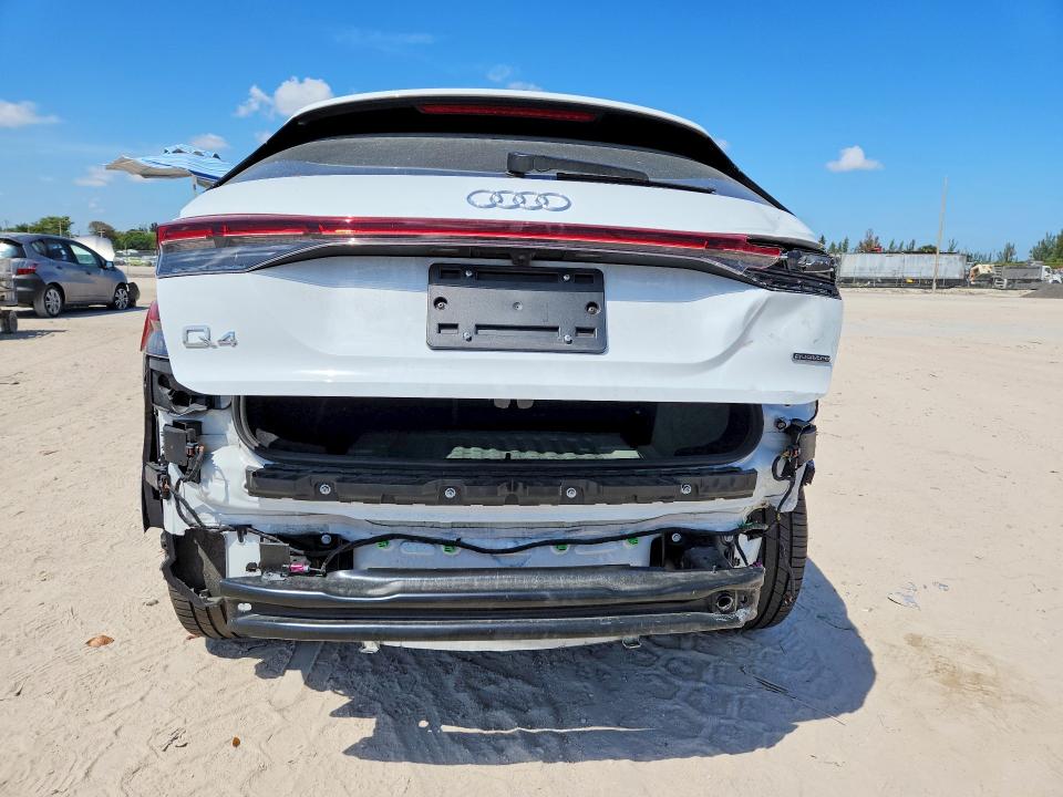 2024 Audi Q4 e-tron VIN WA1KUBFZ7RP053839 COPART salvage auction — REAR END, Fl - Cert Of Title Slvg Rebuildable, sold $13,600 on 2026-07-16 (photo 6)
