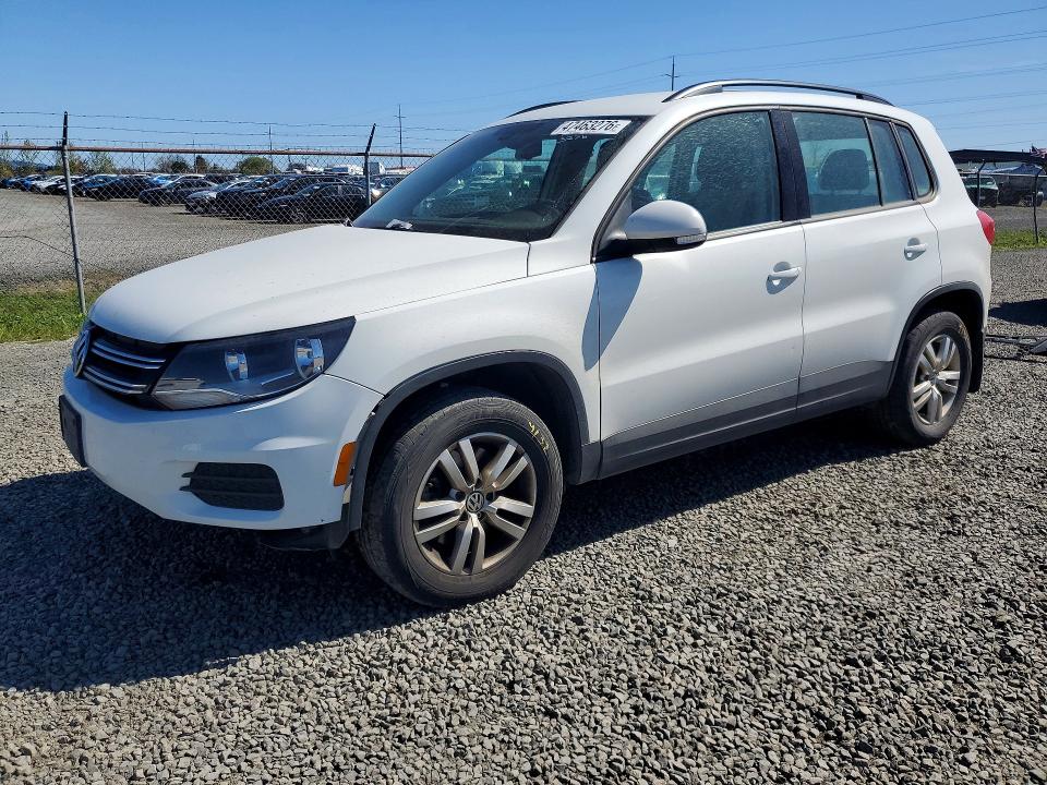 2016 Volkswagen Tiguan VIN WVGBV7AX3GW581561 COPART salvage auction — MECHANICAL, Or - Salvage Title Certificate, sold $200 on 2026-07-28 (photo 1)
