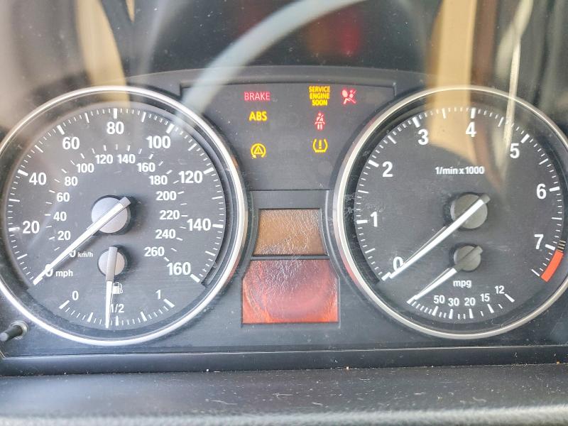 2008 BMW 3 series VIN WBAVA37518NL51999 COPART salvage auction — WATER/FLOOD, Hi - Certificate Of Salvage, sold $125 on 2026-07-13 (photo 9)