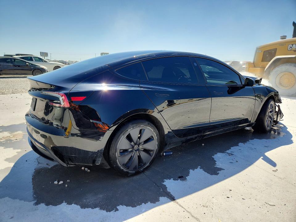 2025 Tesla Model 3 VIN 5YJ3E1EA0SF981117 COPART salvage auction — FRONT END, Tx - Certificate Of Title, sold $9,000 on 2026-08-04 (photo 3)