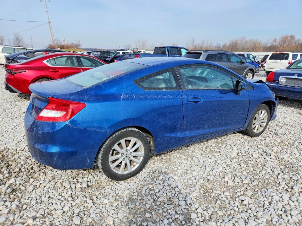 2012 Honda Civic VIN 2HGFG3B80CH530013 COPART salvage auction — FRONT END, Mi - Certificate Of Title, sold $2,050 on 2026-07-02 (photo 3)