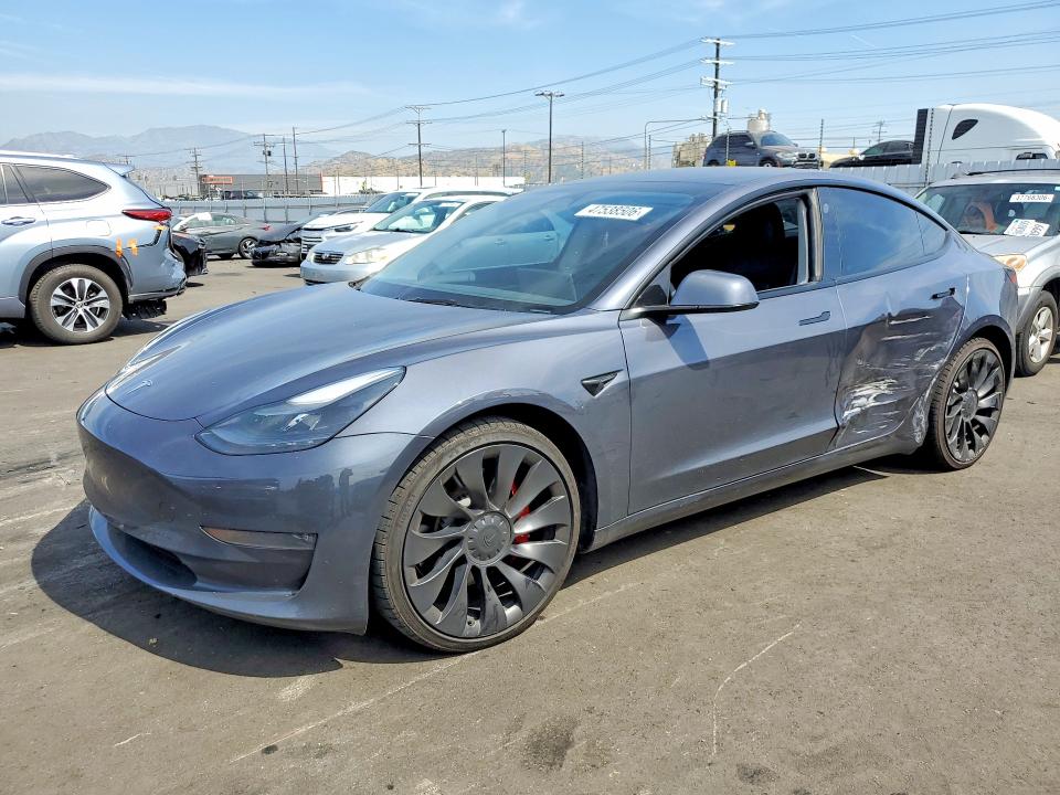 2023 Tesla Model 3 VIN 5YJ3E1EC0PF503854 COPART salvage auction — SIDE, Ca - Salvage Certificate, sold $10,300 on 2026-07-08 (photo 1)