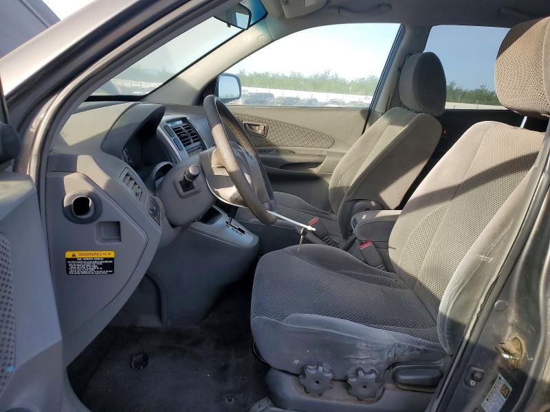 2007 Hyundai Tucson VIN KM8JN12D97U522037 COPART salvage auction — FRONT END, Ca - Salvage Certificate, sold $325 on 2026-07-09 (photo 7)