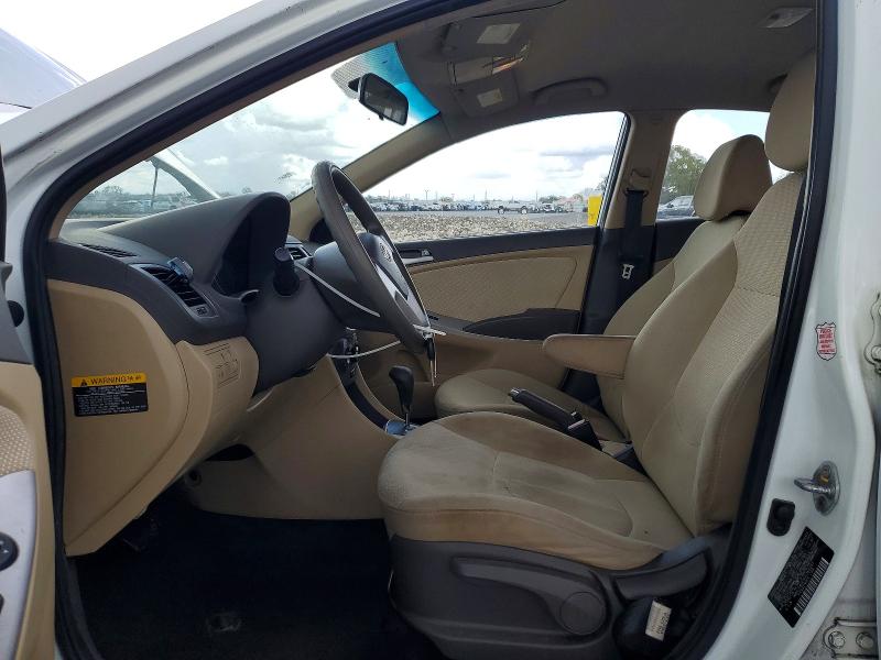 2013 Hyundai Accent VIN KMHCT4AE8DU368281 COPART salvage auction — FRONT END, Fl - Certificate Of Destruction, sold $325 on 2026-07-28 (photo 7)