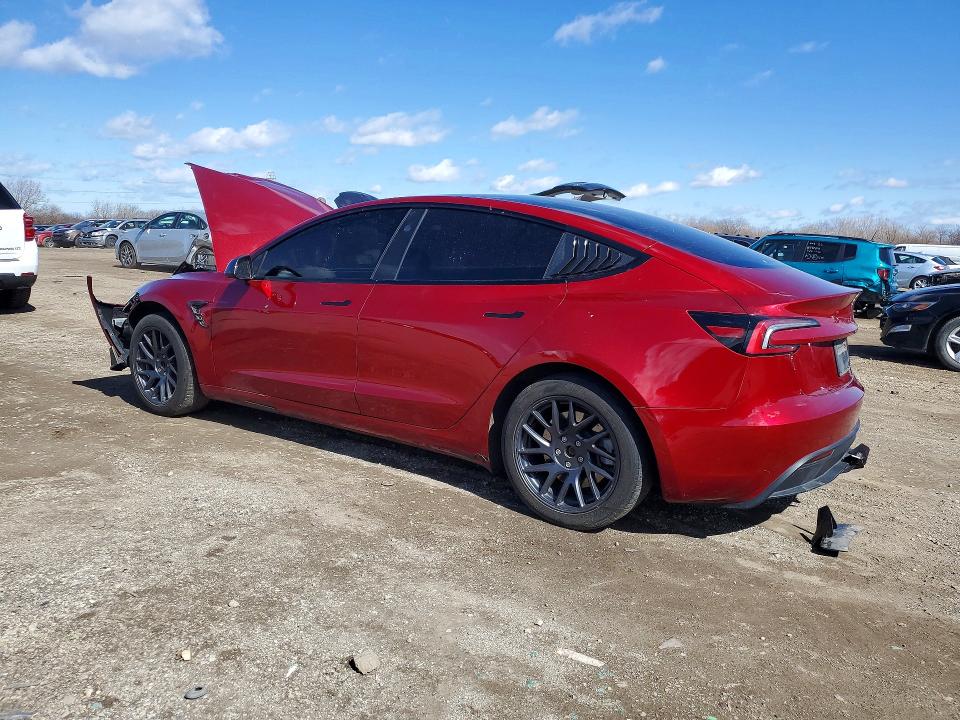 2024 Tesla Model 3 VIN 5YJ3E1EA2RF749838 COPART salvage auction — FRONT END, Il - Salvage Certificate, sold $10,200 on 2026-07-17 (photo 2)