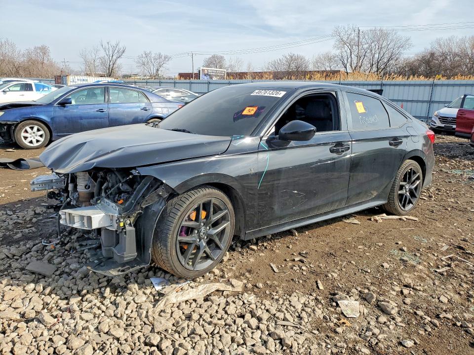2022 Honda Civic VIN 2HGFE2F53NH592217 COPART salvage auction — FRONT END, Il - Salvage Certificate, sold $3,900 on 2026-07-03 (photo 1)