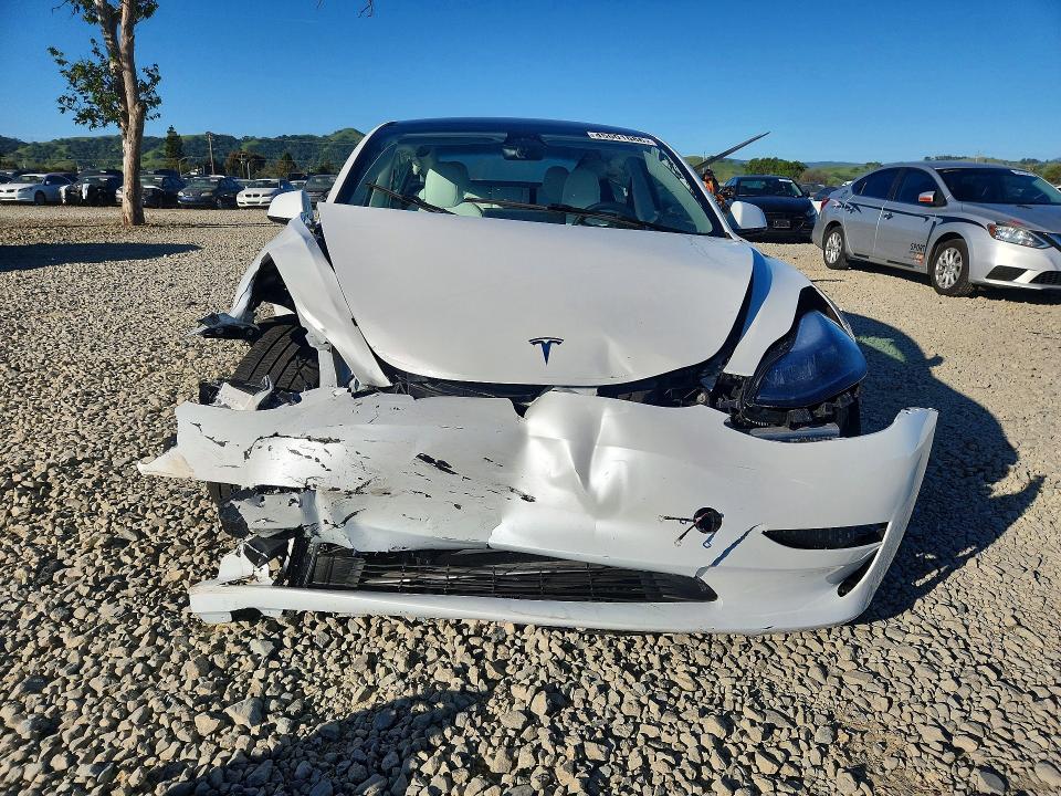 2023 Tesla Model 3 VIN 5YJ3E1EA7PF581305 COPART salvage auction — FRONT END, Salvage Title, sold $5,100 on 2026-07-16 (photo 5)