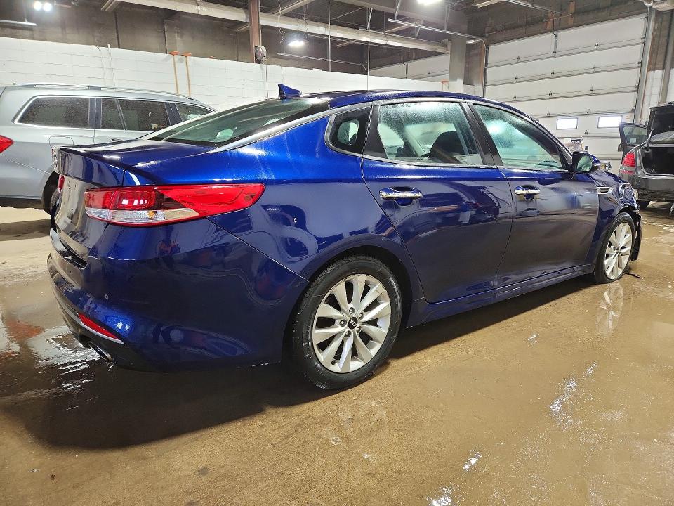 2018 Kia Optima VIN 5XXGT4L30JG255654 COPART salvage auction — FRONT END, Mi - Certificate Of Title, sold $4,450 on 2026-07-07 (photo 3)