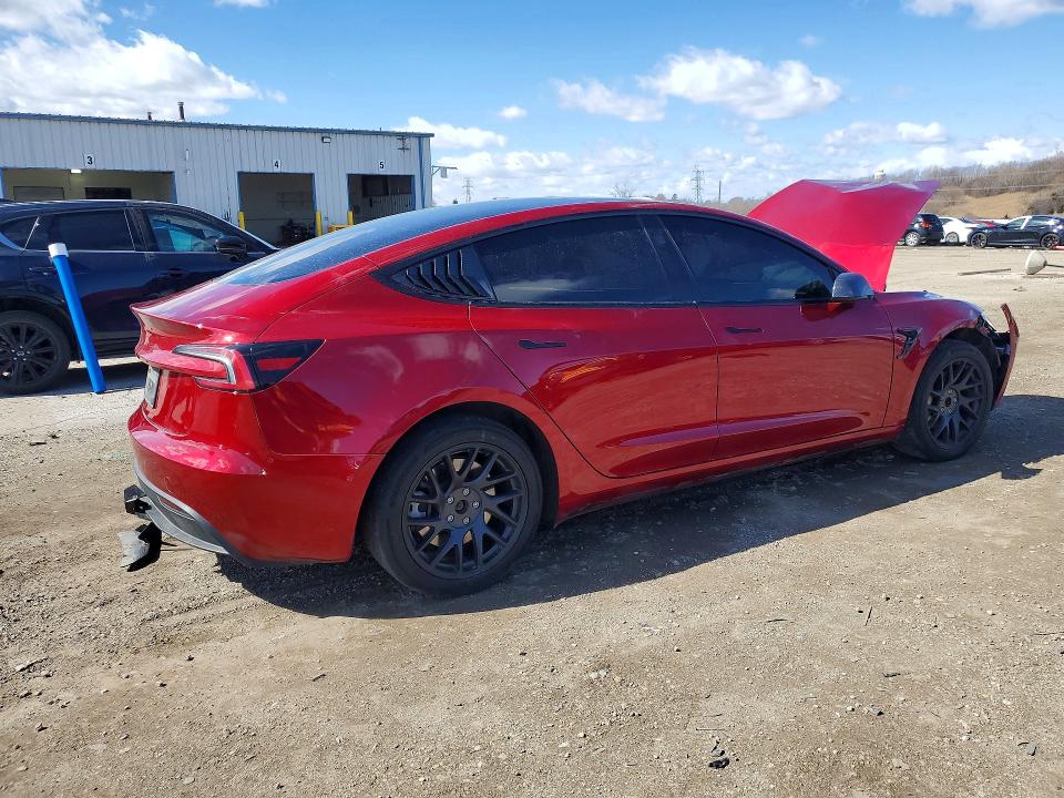 2024 Tesla Model 3 VIN 5YJ3E1EA2RF749838 COPART salvage auction — FRONT END, Il - Salvage Certificate, sold $10,200 on 2026-07-17 (photo 3)