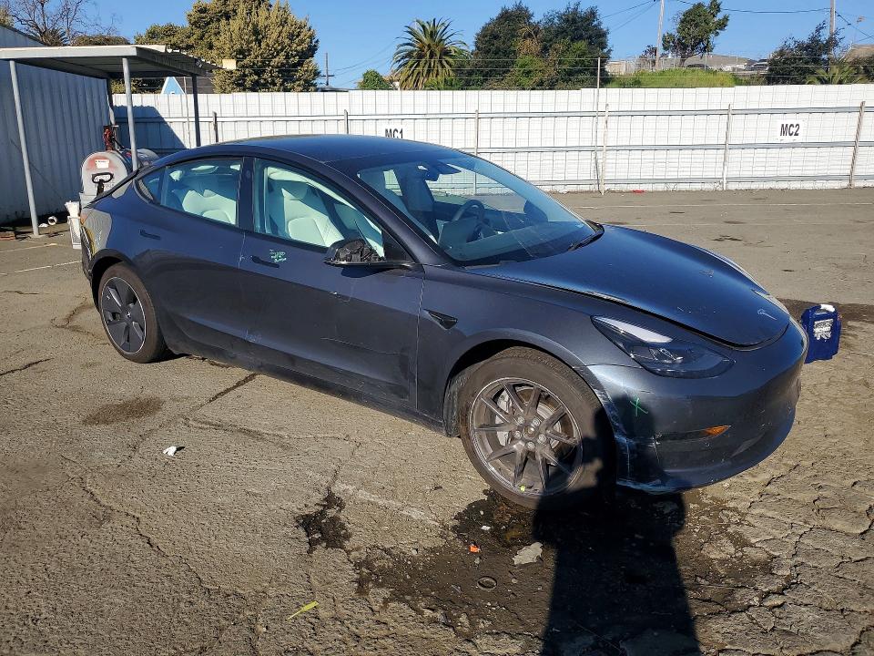 2021 Tesla Model 3 VIN 5YJ3E1EB1MF926686 COPART salvage auction — REAR END, Ca - Salvage Certificate, sold $9,300 on 2026-07-06 (photo 4)