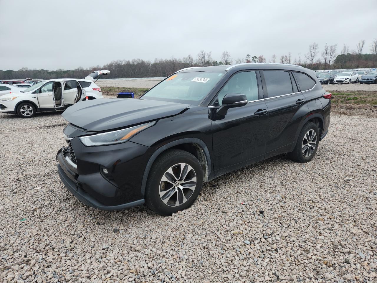 2021 Toyota Highlander VIN 5TDGZRAHXMS043650 COPART salvage auction — Front End, NC - SALVAGE CERTIFICATE OF TITLE, sold $15,100 on 2026-07-07 (photo 1)