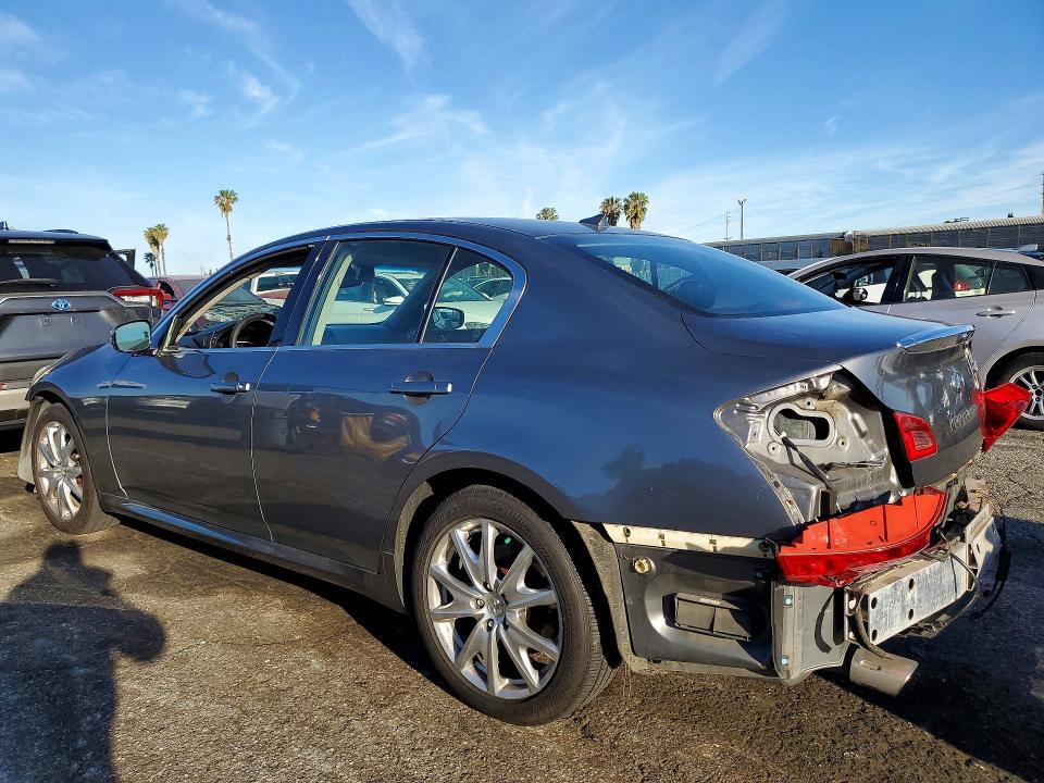 2012 Infiniti G VIN JN1CV6AR3CM681138 COPART salvage auction — REAR END, Ca - Salvage Certificate, sold $650 on 2026-07-10 (photo 2)