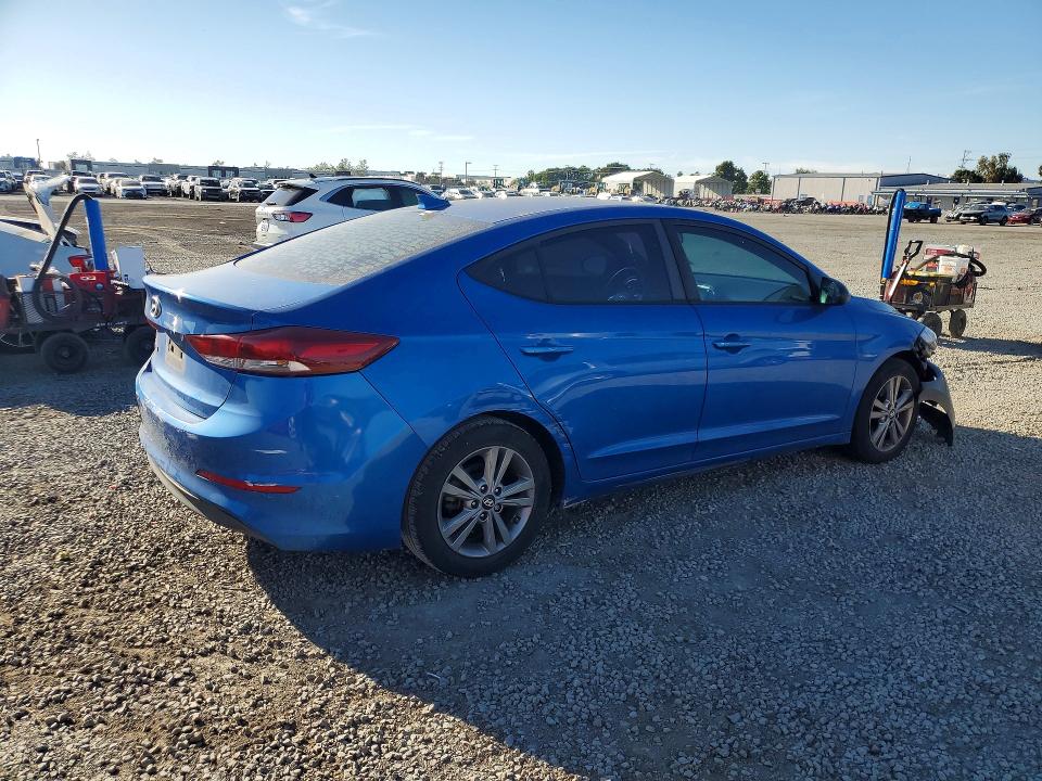 2018 Hyundai Elantra VIN KMHD84LF1JU554171 COPART salvage auction — FRONT END, Ca - Dis/Dlr/Exp Only Clean Title, sold $1,300 on 2026-07-03 (photo 3)
