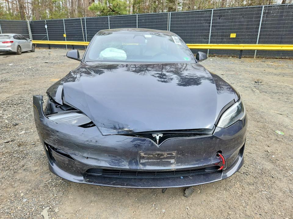 2023 Tesla Model s VIN 5YJSA1E52PF530014 COPART salvage auction — FRONT END, Md - Cert Of Salvage > 75% Damage, sold $17,700 on 2026-07-24 (photo 5)