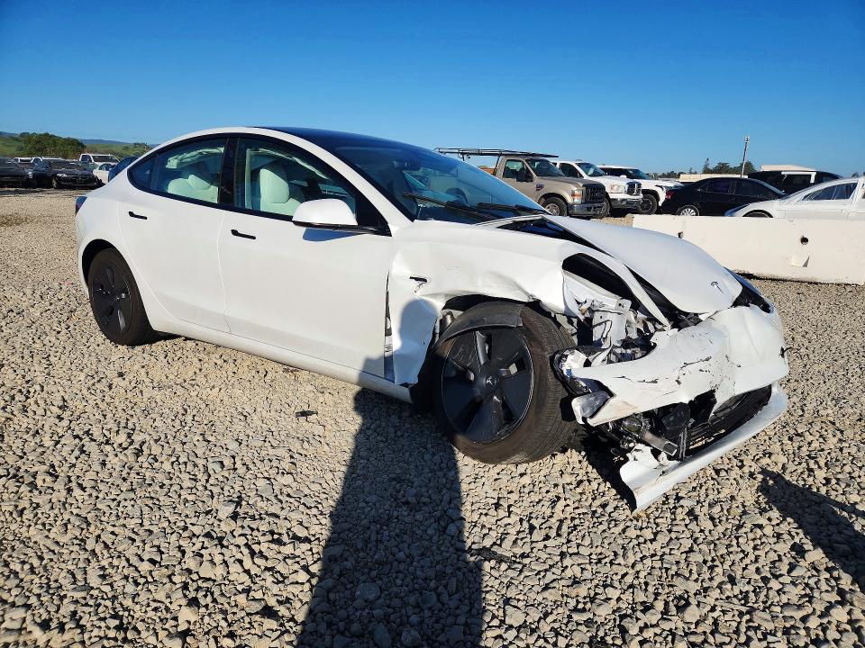 2023 Tesla Model 3 VIN 5YJ3E1EA7PF581305 COPART salvage auction — FRONT END, Salvage Title, sold $5,100 on 2026-07-16 (photo 4)