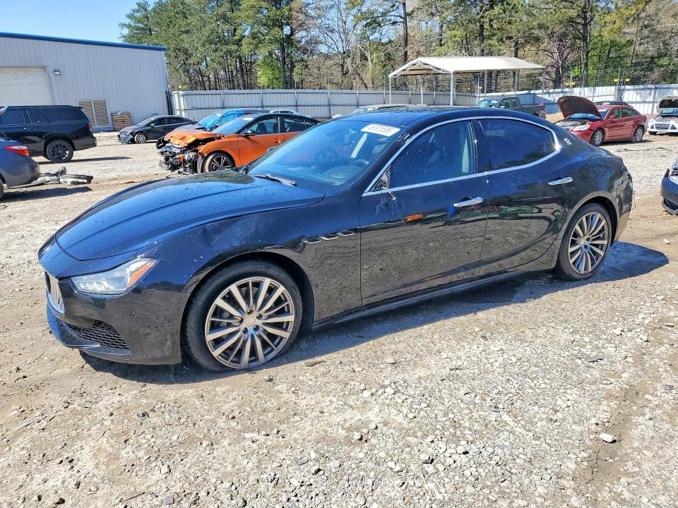 2015 Maserati Ghibli VIN ZAM57RTA3F1135384 COPART salvage auction — FRONT END, GA - CERT OF TITLE-SALVAGE, sold $3,050 on 2026-07-31 (photo 1)