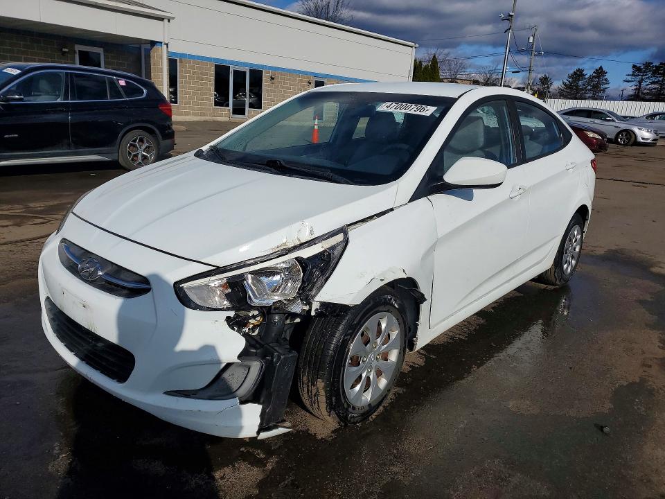 2016 Hyundai Accent VIN KMHCT4AE9GU012426 COPART salvage auction — FRONT END, Ct - Cert Of Title-Salvage, sold $1,300 on 2026-07-07 (photo 1)