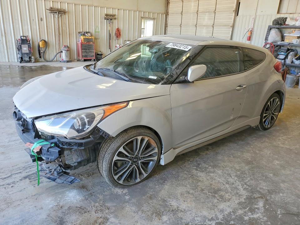 2016 Hyundai Veloster VIN KMHTC6AE9GU300314 COPART salvage auction — FRONT END, Tx - Certificate Of Title, sold $3,000 on 2026-07-06 (photo 1)
