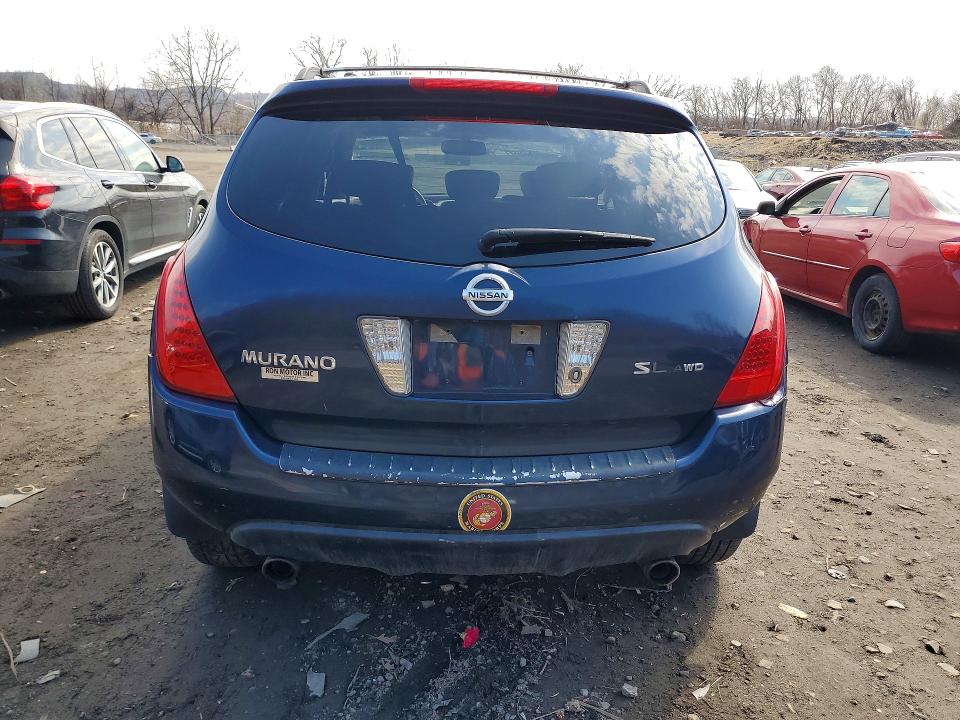 2006 Nissan Murano VIN JN8AZ08W66W550526 COPART salvage auction — MINOR DENT/SCRATCHES, Ny - Certificate Of Title, sold $750 on 2026-07-23 (photo 6)