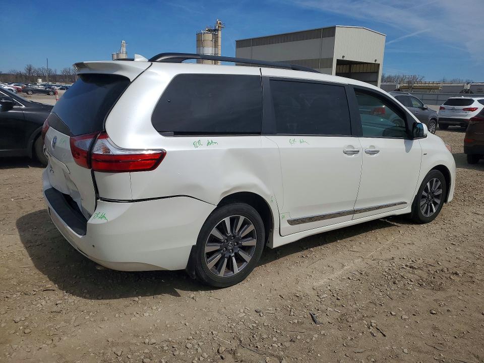2018 Toyota Sienna VIN 5TDDZ3DCXJS193625 COPART salvage auction — REAR END, Ks - Cert Of Title-Salvage, sold $5,100 on 2026-07-21 (photo 3)