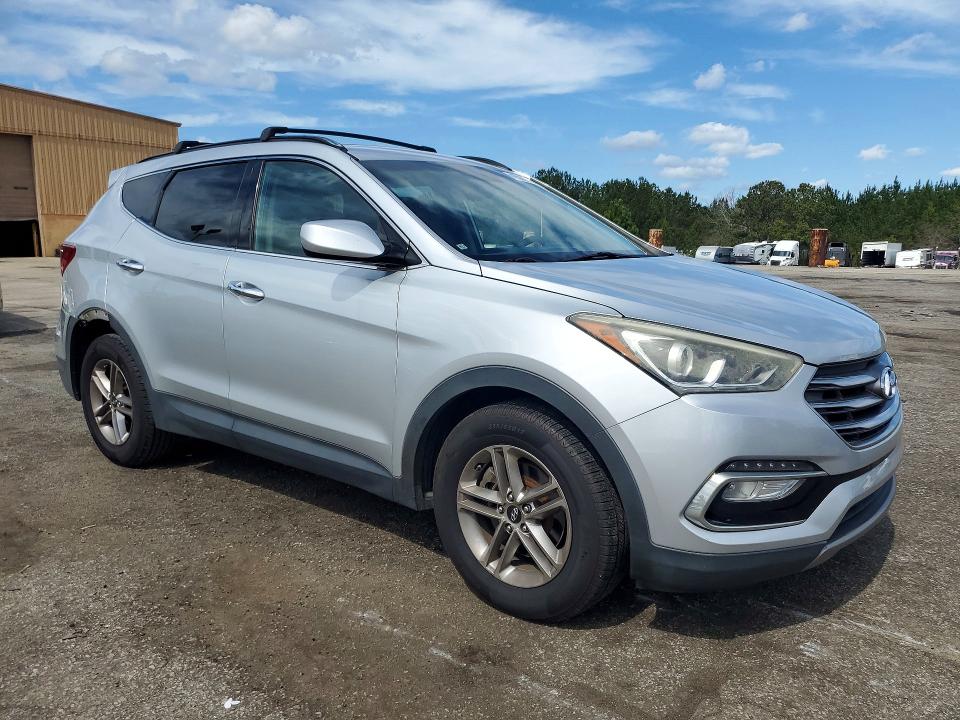 2017 Hyundai Santa fe VIN 5XYZU3LBXHG445345 COPART salvage auction — REAR END, Sc - Cert Of Title-Salvage, sold $500 on 2026-07-24 (photo 4)