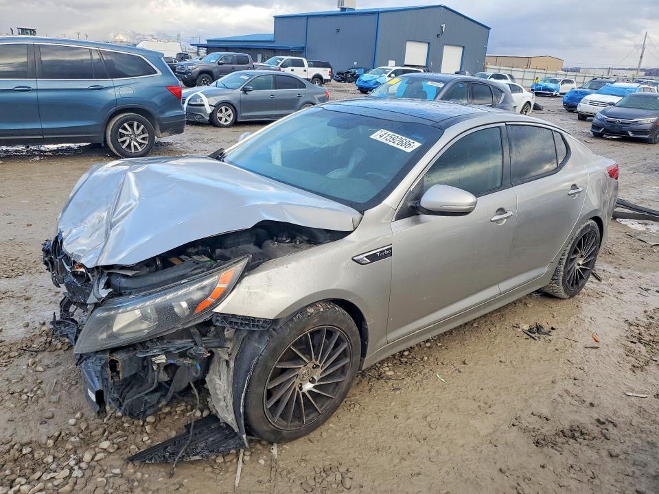 2014 Kia Optima VIN 5XXGR4A6XEG324724 COPART salvage auction — FRONT END, Salvage Title, sold $325 on 2026-07-17 (photo 1)