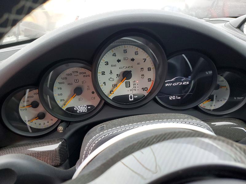 2019 Porsche 911 VIN WP0AF2A99KS164995 COPART salvage auction — WATER/FLOOD, Nj - Cert Of Title-Salvage Flood, sold $77,500 on 2026-08-06 (photo 9)