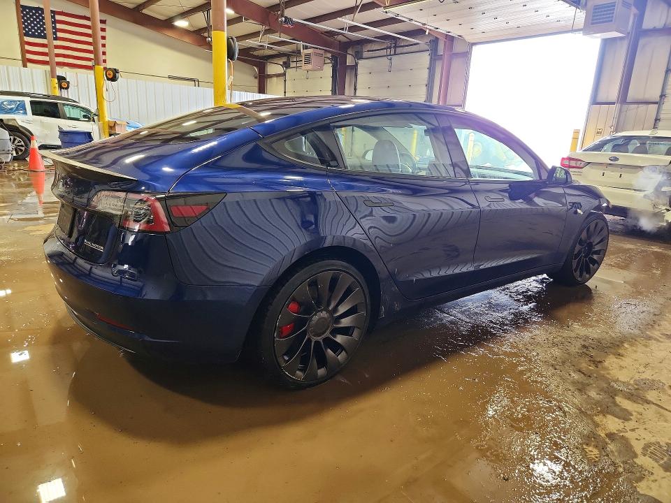 2022 Tesla Model 3 VIN 5YJ3E1EC3NF316122 COPART salvage auction — FRONT END, Pa - Certificate Of Salvage, sold $4,150 on 2026-07-21 (photo 3)
