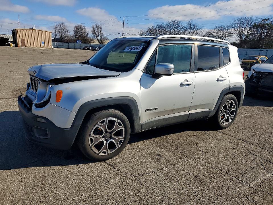 2015 Jeep Renegade VIN ZACCJADT6FPC37857 COPART salvage auction — FRONT END, In - Cert Of Title-Salvage Title, sold $1,650 on 2026-08-21 (photo 1)