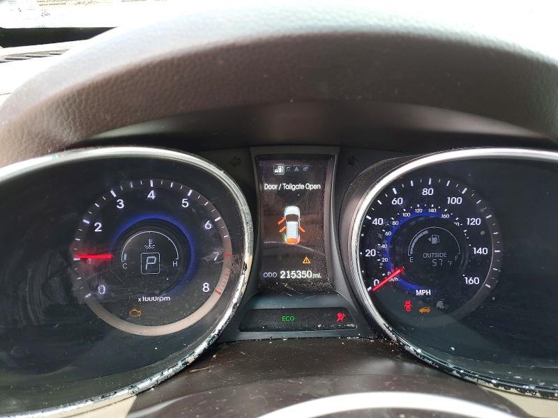 2013 Hyundai Santa fe VIN 5XYZUDLB8DG099585 COPART salvage auction — FRONT END, Pa - Certificate Of Salvage, sold $1,500 on 2026-07-06 (photo 9)