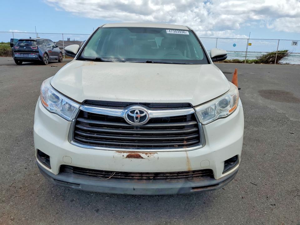 2014 Toyota Highlander VIN 5TDZKRFH8ES022996 COPART salvage auction — WATER/FLOOD, Hi - Certificate Of Salvage, sold $200 on 2026-07-27 (photo 5)