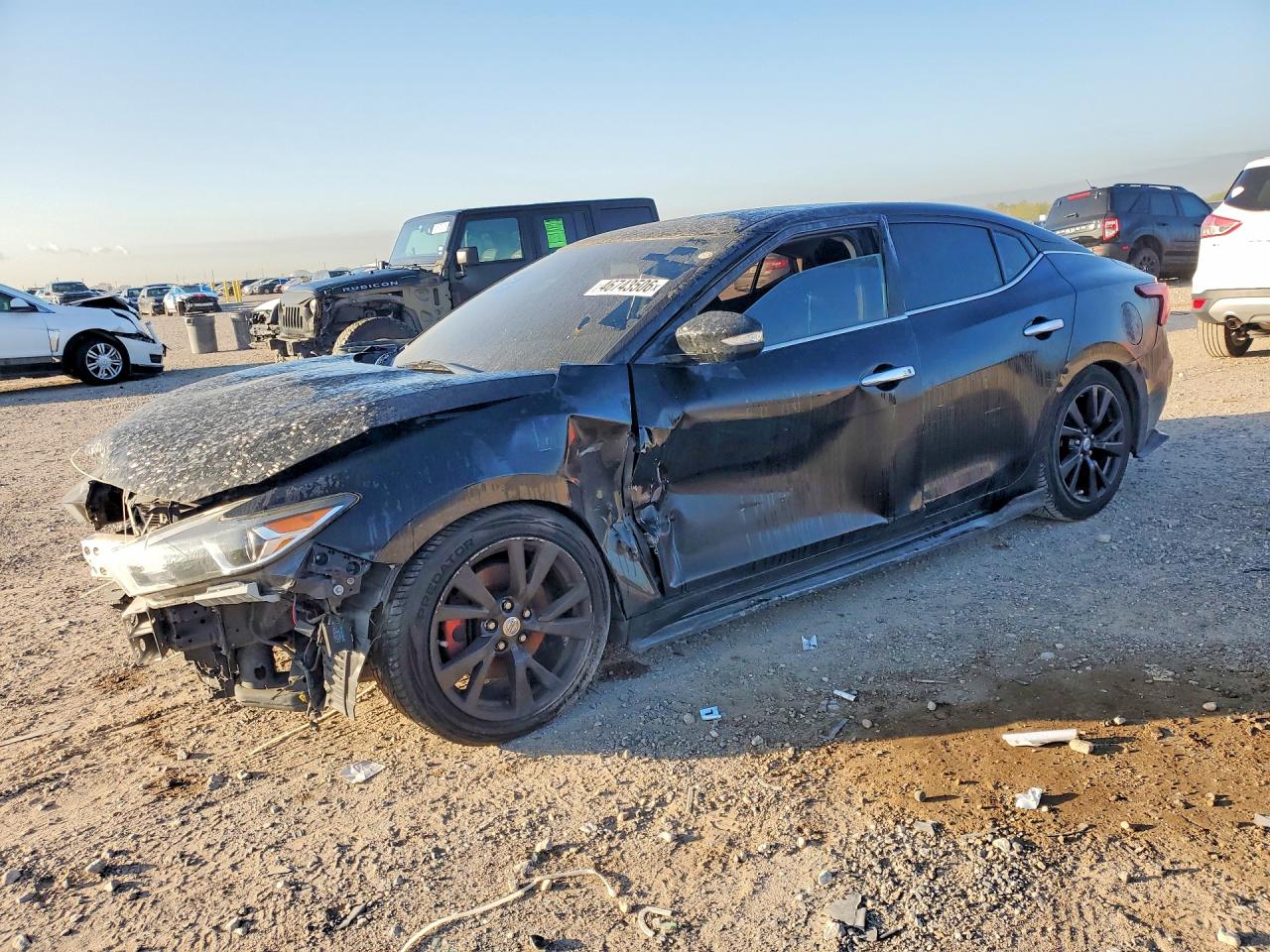 2018 Nissan Maxima VIN 1N4AA6AP3JC389142 COPART salvage auction — Front End, TX - SALVAGE VEHICLE TITLE (P), sold $3,500 on 2022-05-18 (photo 1)
