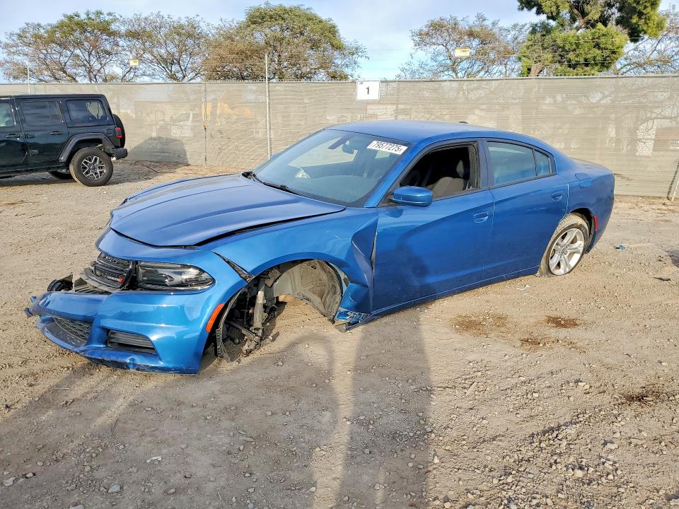 2022 Dodge Charger VIN 2C3CDXBGXNH259123 COPART salvage auction — FRONT END, Ca - Salvage Certificate, sold $2,200 on 2026-07-25 (photo 1)