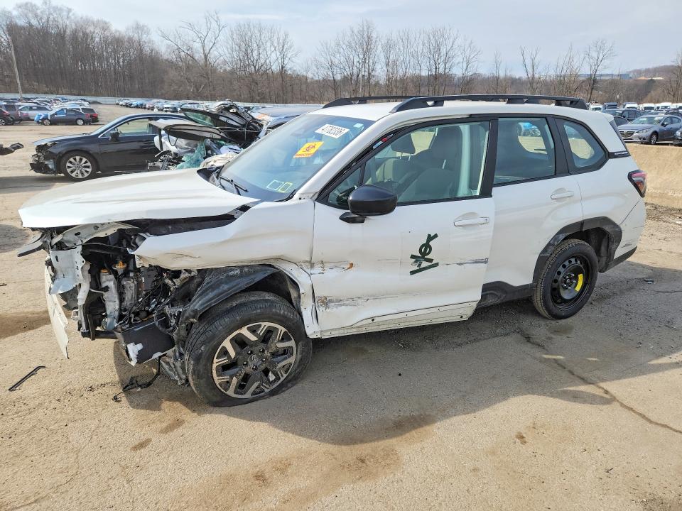 2025 Subaru Forester VIN JF2SLDAC9SH525368 COPART salvage auction — FRONT END, NY - MV907A-PARTS ONLY, sold $2,750 on 2026-07-16 (photo 1)