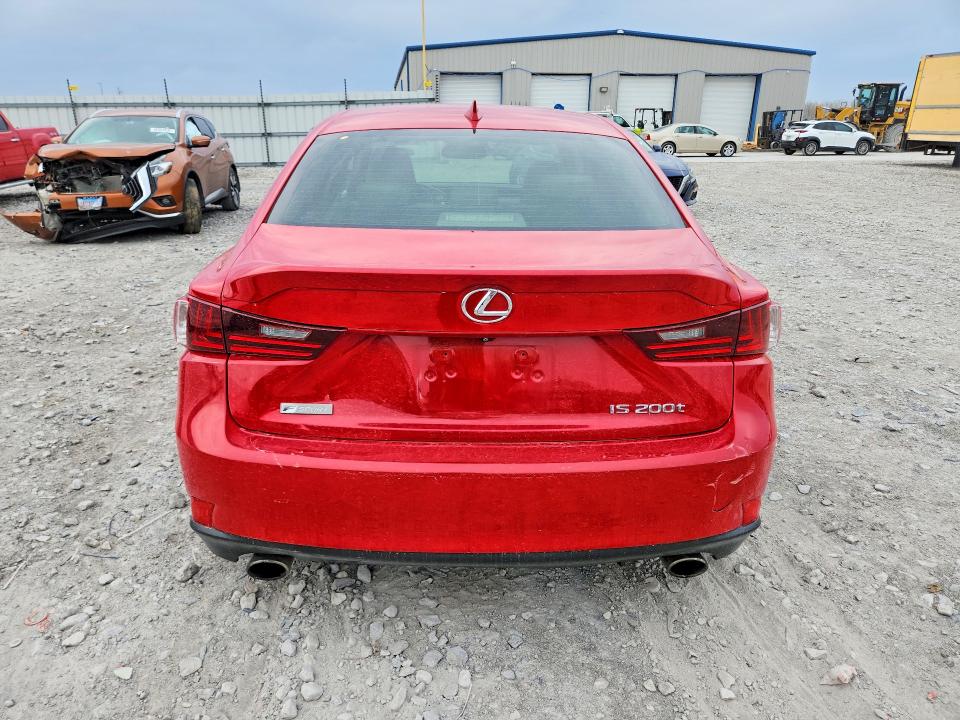 2016 Lexus Is VIN JTHBA1D20G5014631 COPART salvage auction — FRONT END, Wv - Salvage Certificate, sold $3,900 on 2026-07-27 (photo 6)