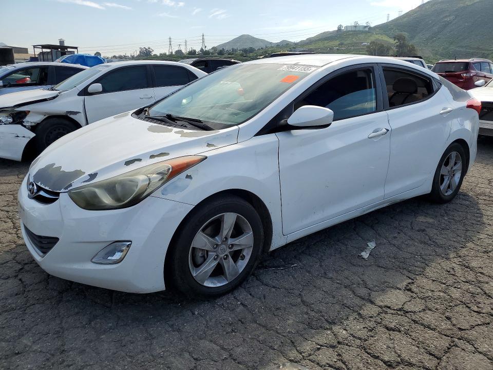2013 Hyundai Elantra VIN 5NPDH4AE5DH256283 COPART salvage auction — VANDALISM, Salvage Title, sold $850 on 2026-07-30 (photo 1)