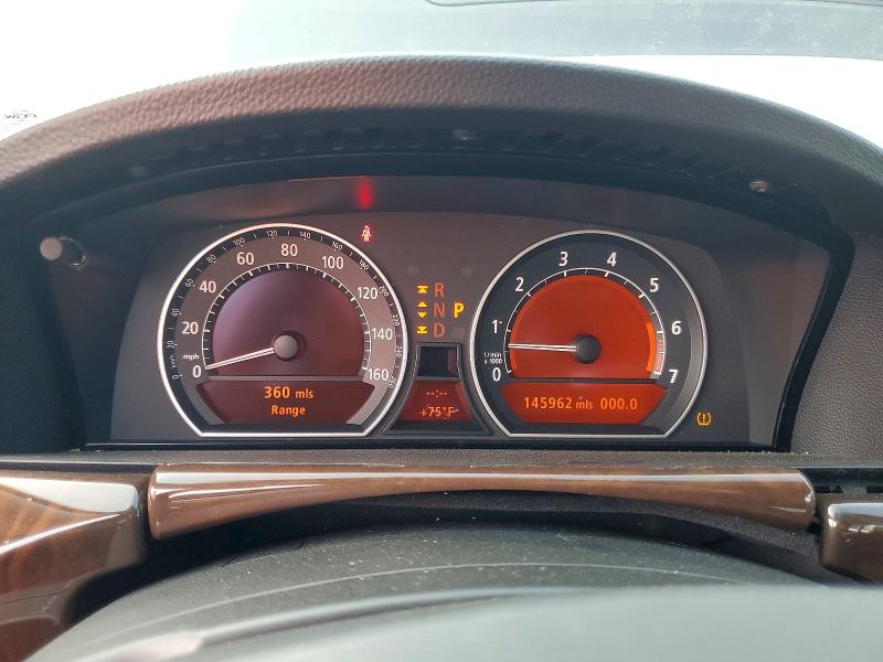 2008 BMW 7 series VIN WBAHN83588DT83472 COPART salvage auction — NORMAL WEAR, MN - PARTS VEHICLE BILL OF SALE, sold $450 on 2026-07-30 (photo 9)