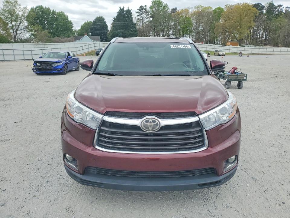 2014 Toyota Highlander VIN 5TDYKRFH8ES010827 COPART salvage auction — REAR END, Nc - Dealer Only Clean Title (P), sold $9,900 on 2026-07-14 (photo 5)