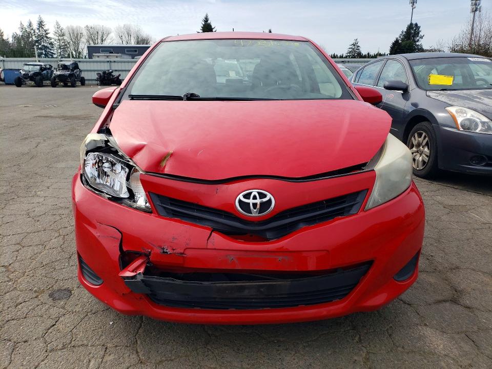 2012 Toyota Yaris VIN JTDKTUD36CD526819 COPART salvage auction — FRONT END, Or - Lien Papers Salvage, sold $250 on 2026-07-27 (photo 5)