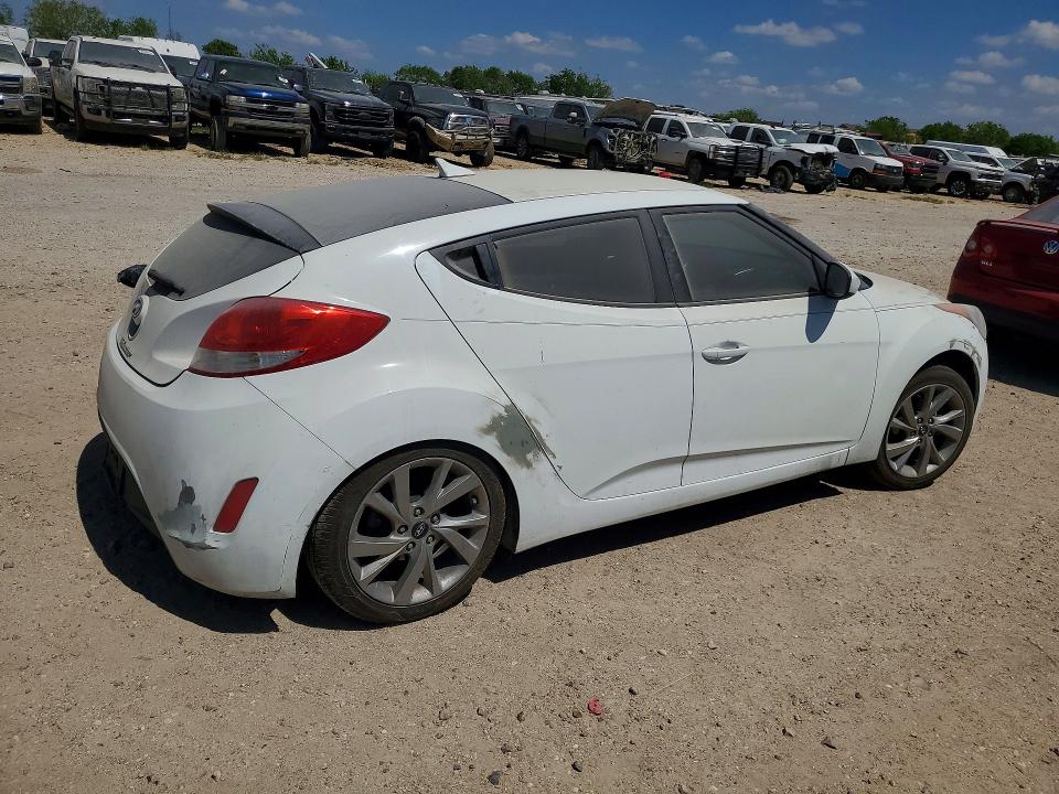 2016 Hyundai Veloster VIN KMHTC6AD7GU275517 COPART salvage auction — REAR END, Tx - Salvage Vehicle Title, sold $175 on 2026-07-09 (photo 3)