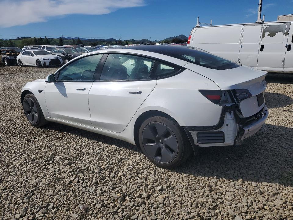 2021 Tesla Model 3 VIN 5YJ3E1EA9MF848309 COPART salvage auction — REAR END, Id - Salvage Certificate Of Title, sold $5,400 on 2026-07-14 (photo 2)