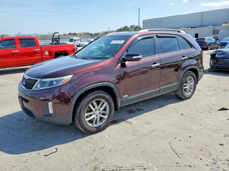 2015 Kia Sorento VIN 5XYKTDA6XFG636762 COPART salvage auction — REAR END, VA, sold $1,200 on 2026-07-22 (photo 1)