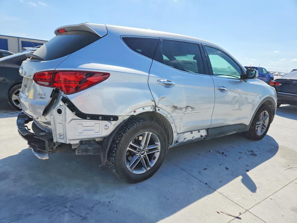 2017 Hyundai Santa fe VIN 5XYZTDLB4HG465776 COPART salvage auction — REAR END, Tx - Salvage Vehicle Title, sold $3,100 on 2026-07-17 (photo 3)