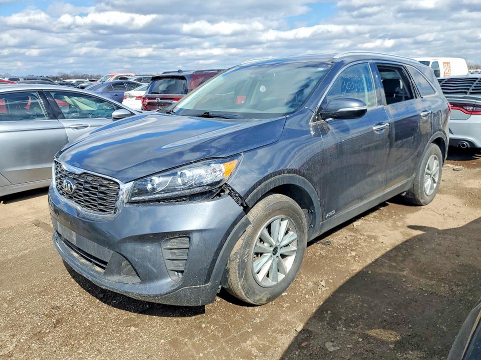 2019 Kia Sorento VIN 5XYPGDA39KG600295 COPART salvage auction — FRONT END, Il - Salvage Certificate, sold $3,600 on 2026-07-28 (photo 1)