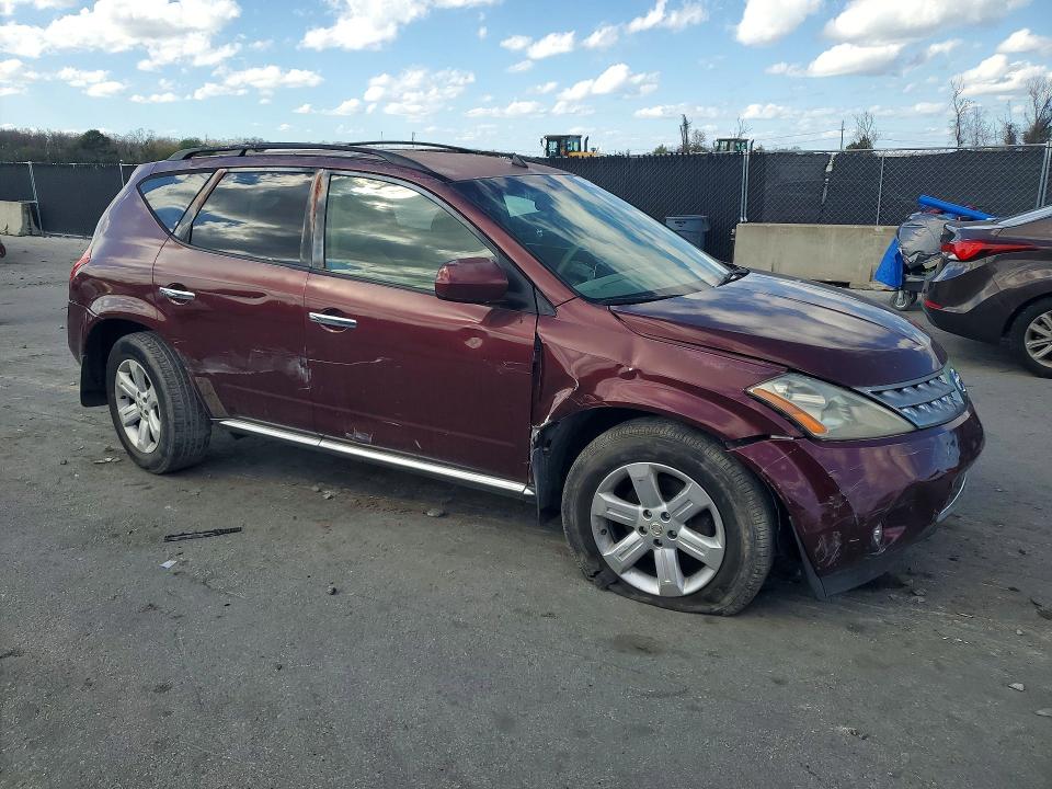 2006 Nissan Murano VIN JN8AZ08T86W415697 COPART salvage auction — SIDE, FL - CERT OF TITLE SLVG REBUILDABLE, sold $425 on 2026-07-02 (photo 4)