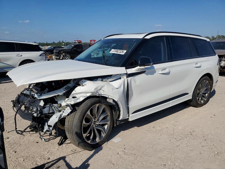 2025 Lincoln Aviator VIN 5LM5J6WC5SGL23437 COPART salvage auction — FRONT END, Tx - Salvage Vehicle Title, sold $12,400 on 2026-07-07 (photo 1)