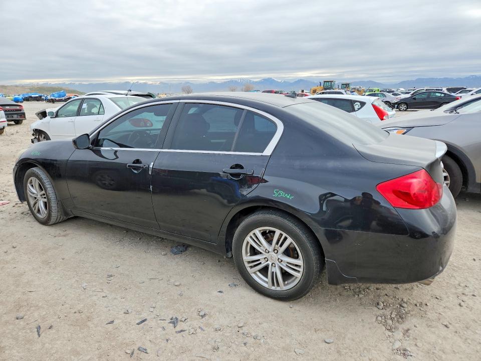 2012 Infiniti G VIN JN1DV6AR9CM862670 COPART salvage auction — SIDE, Ut - Salvage Certificate, sold $775 on 2026-07-08 (photo 2)