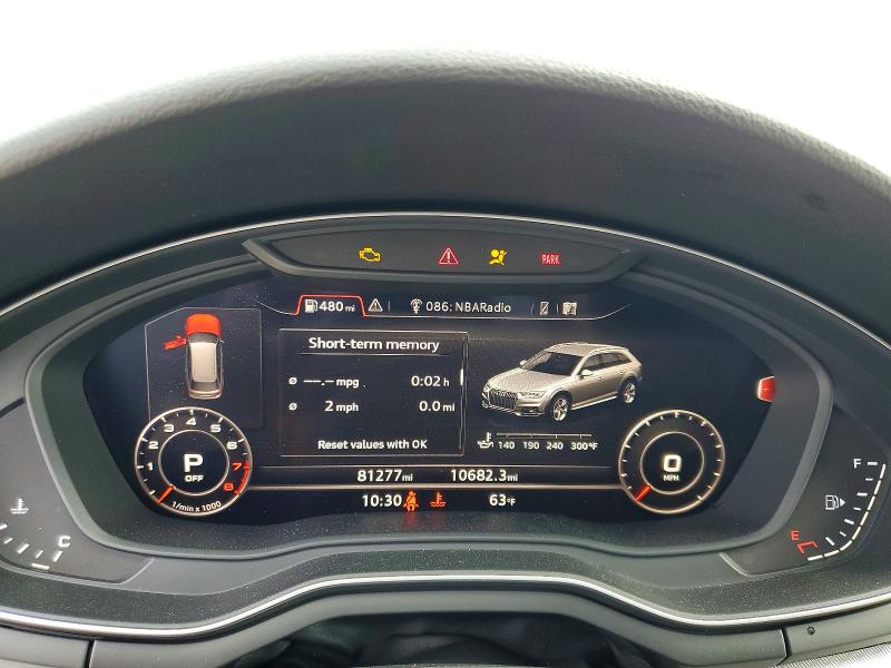2018 Audi A4 VIN WA19NAF48JA039739 COPART salvage auction — FRONT END, Or - Salvage Title Certificate, sold $6,500 on 2026-07-07 (photo 9)
